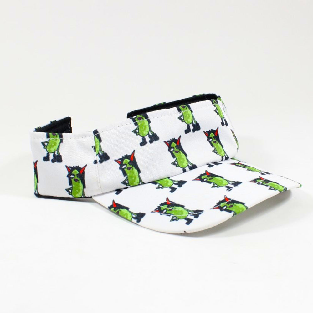 Pickle Monsters Adjustable Pickleball Visor - Adjustable One Size Fits All Sun Visor - Featuring the Dreaded Pickle Monster Crew