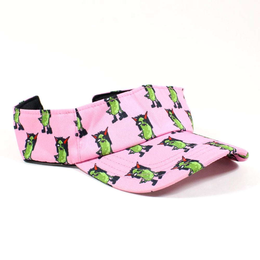 Pickle Monsters Adjustable Pickleball Visor - Adjustable One Size Fits All Sun Visor - Featuring the Dreaded Pickle Monster Crew