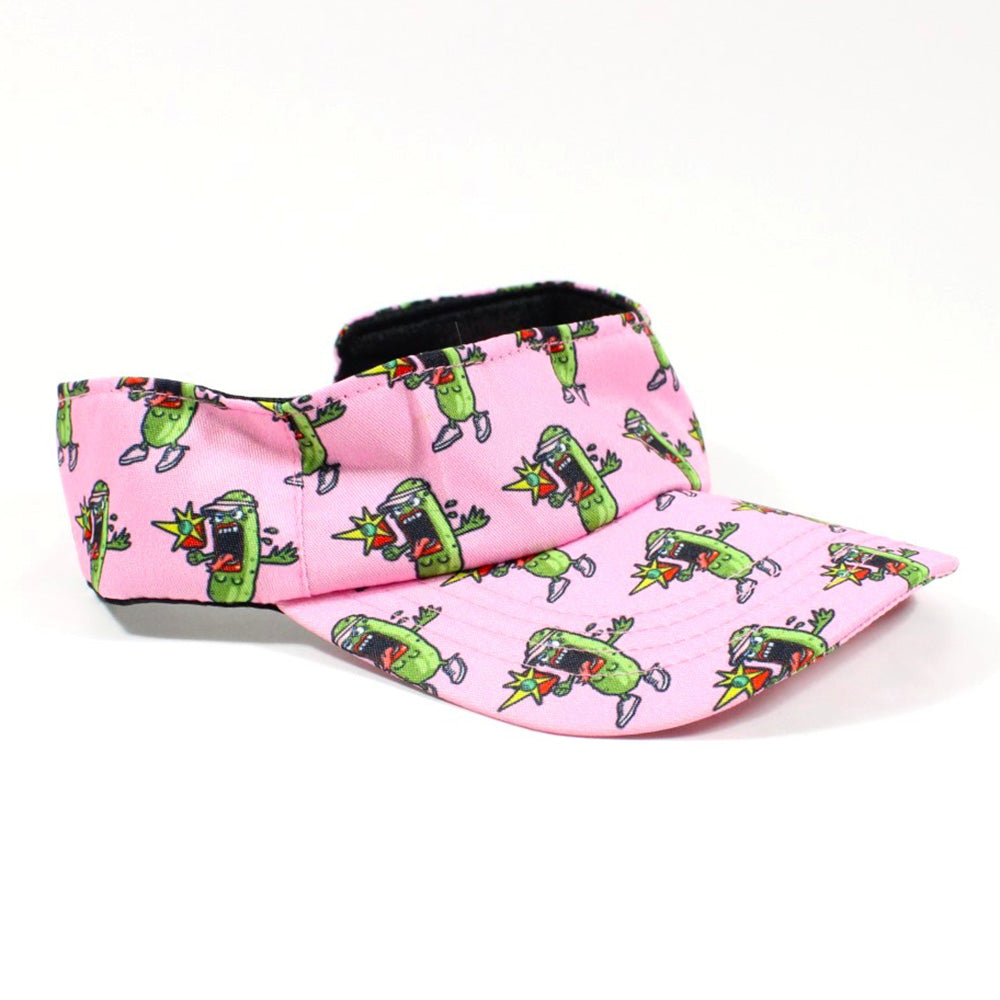 Pickle Monsters Adjustable Pickleball Visor - Adjustable One Size Fits All Sun Visor - Featuring the Dreaded Pickle Monster Crew